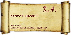 Kiszel Amadil névjegykártya